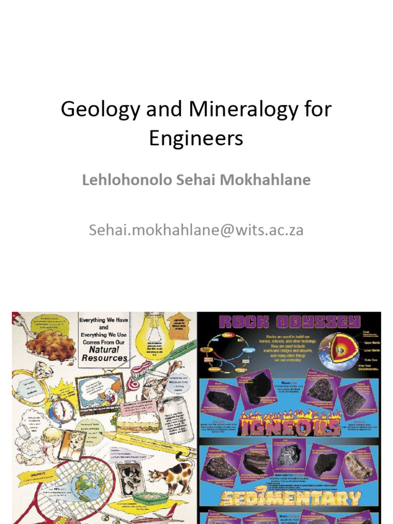 Geology and Mineralogy Overview for Engineers | PDF | Minerals | Ore