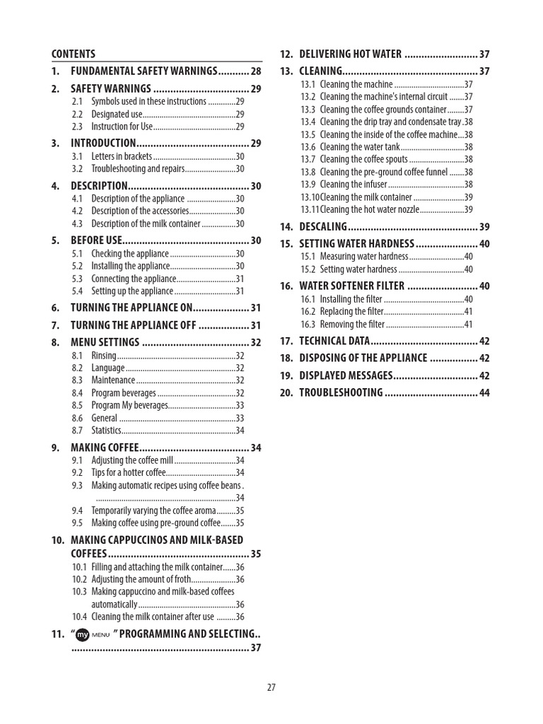 Coffee Machine User Manual Guide | PDF | Electrical Connector | Coffee