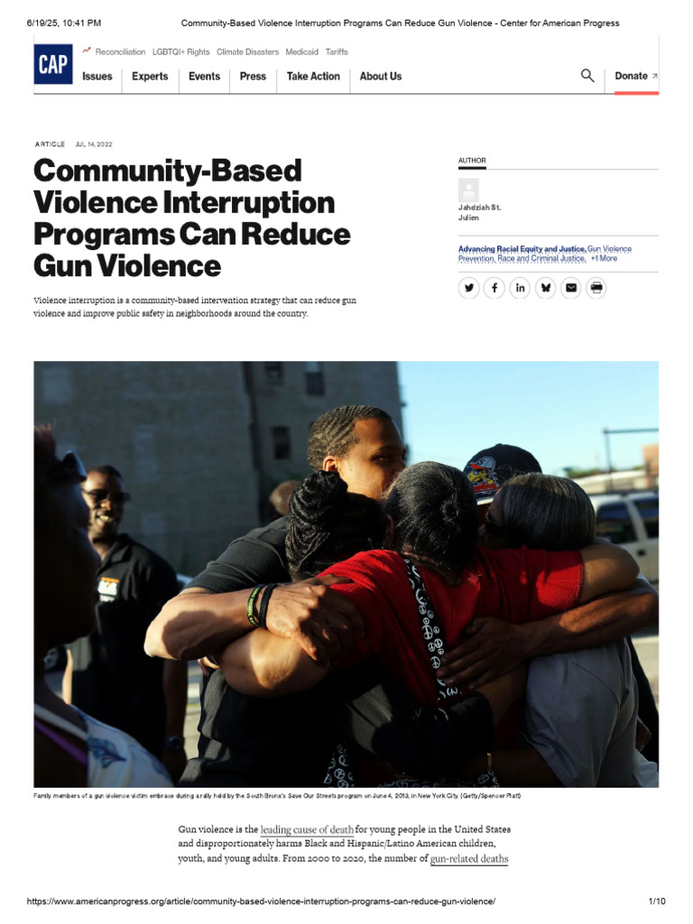 Reduce Gun Violence with Community Programs | PDF | Violence ...