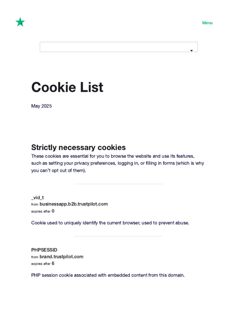 Trustpilot SSO Cookie Management | PDF | Http Cookie | Linked In