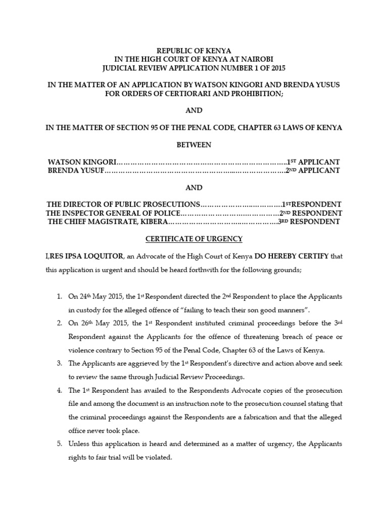 JR Application - Criminal Litigation | PDF | Prosecutor | Magistrate