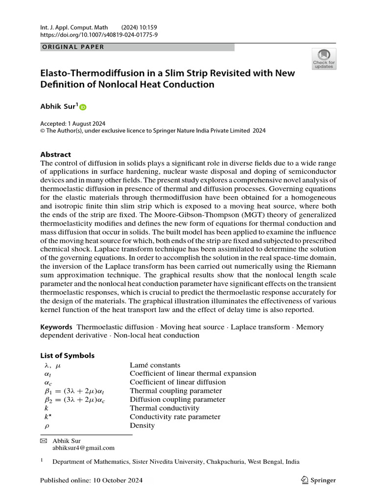 2024 As IJACM Diffusion 2024 | PDF | Thermal Conduction | Heat