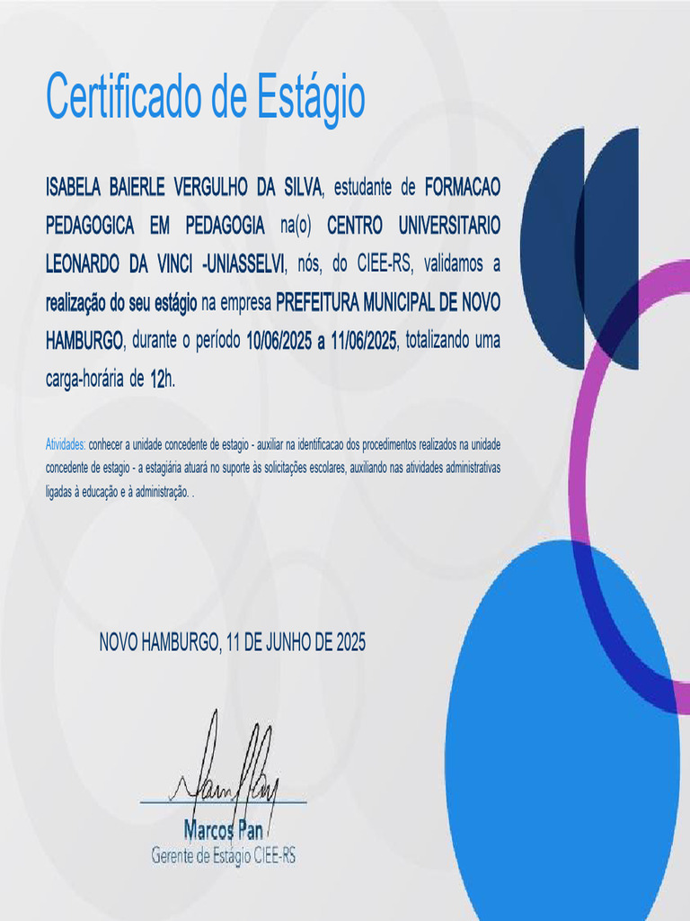 Certifica Do | PDF