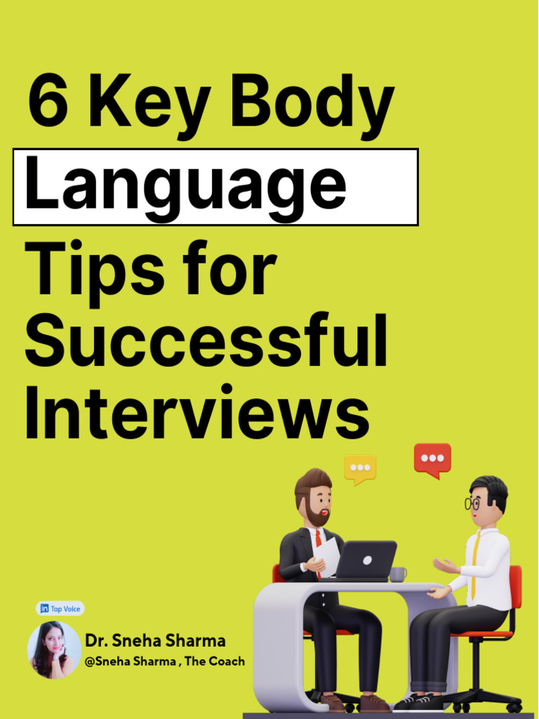 Key Body Language Tips for Interviews | PDF | Nonverbal Communication ...