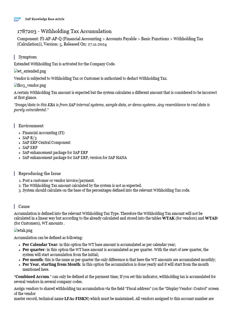 Withholding Tax Accumulation Guide | PDF | Taxes | Invoice