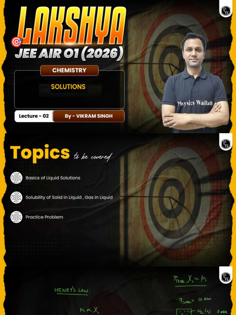 68257409448c02898beedd06 - ## - Solutions 02 Class Notes Lakshya JEE ...