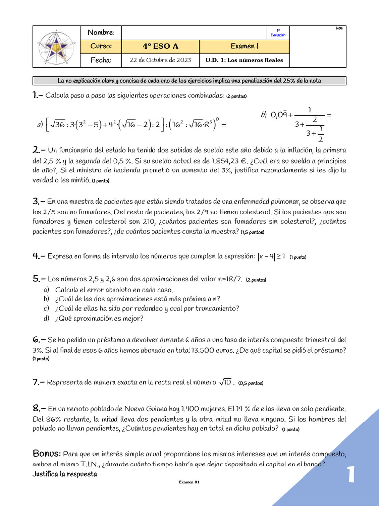 Ex 1 | PDF