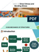 Direct & Bending Stress from Eccentric Loads (σmax/min