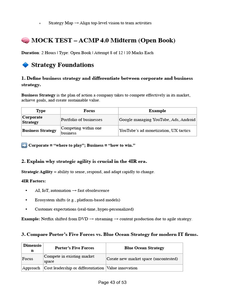 ACMP 4 Final Exam Notes (2) - 43 | PDF