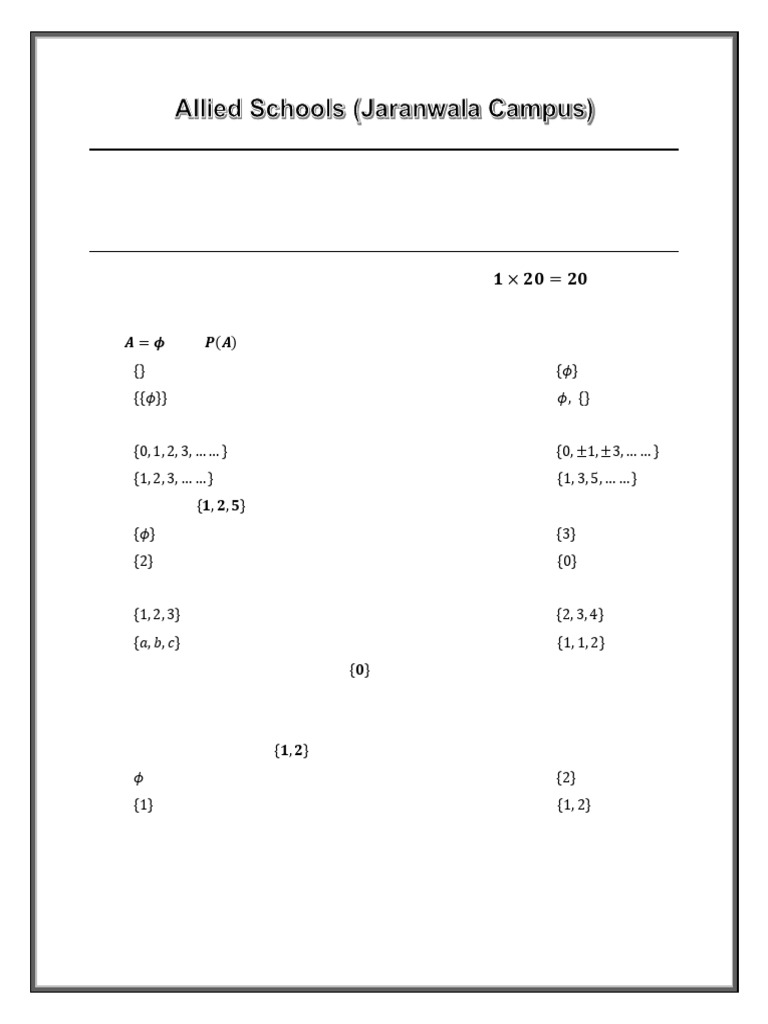 Mathematics Class 8 Test Answers | PDF | Mathematical Concepts ...