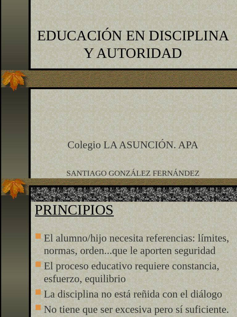 Educación en Disciplina Y Autoridad: Colegio La Asunción. Apa | PDF ...