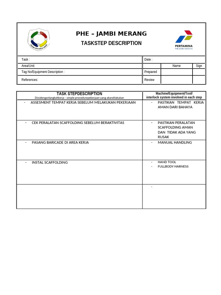 TASK STEP DESCRIPTION | PDF