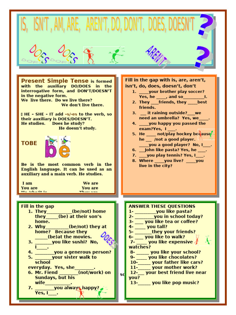 Present Simple Tense Exercises | PDF | Chess Openings | Chess