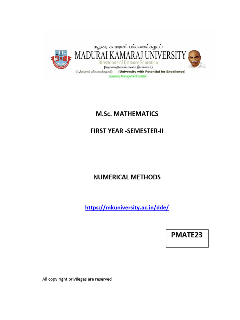 C4 専用ページ Numerical Methods for M.Sc. Mathematics | PDF | Trigonometric
