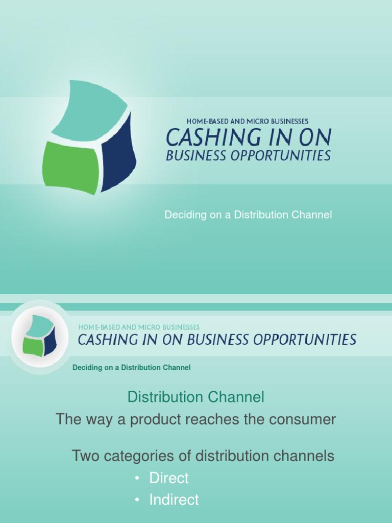 Deciding On A Distribution Channel | PDF | Mail Order | Retail