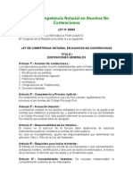 Ley Competencia Notaria Asuntos No Contenciosos