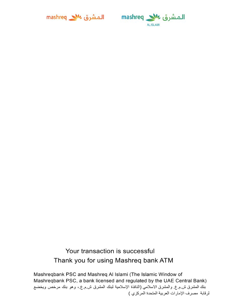 MashreqBankReceipt SCU450123345385 | PDF