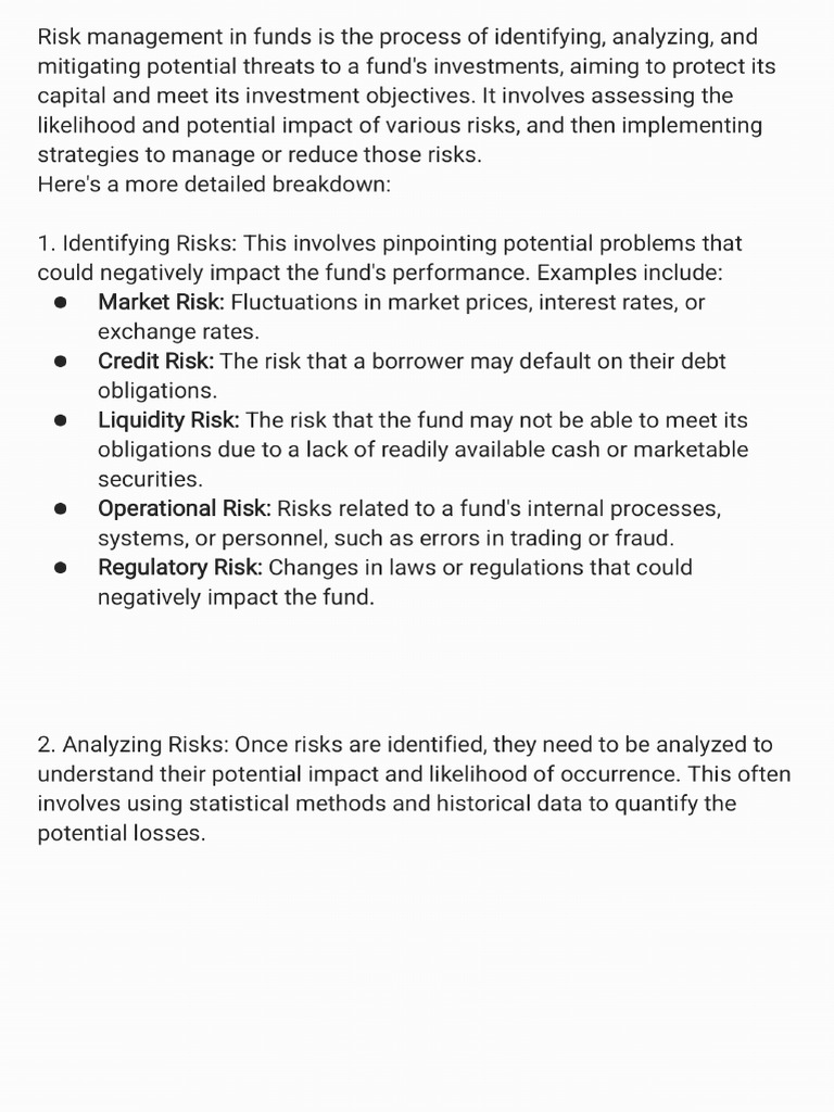 Risk Management Funds | PDF
