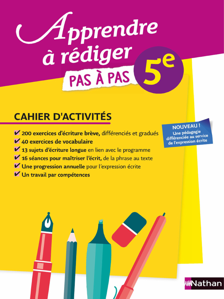 Apprendre - À - Rédiger Pas À Pas - 5e | PDF