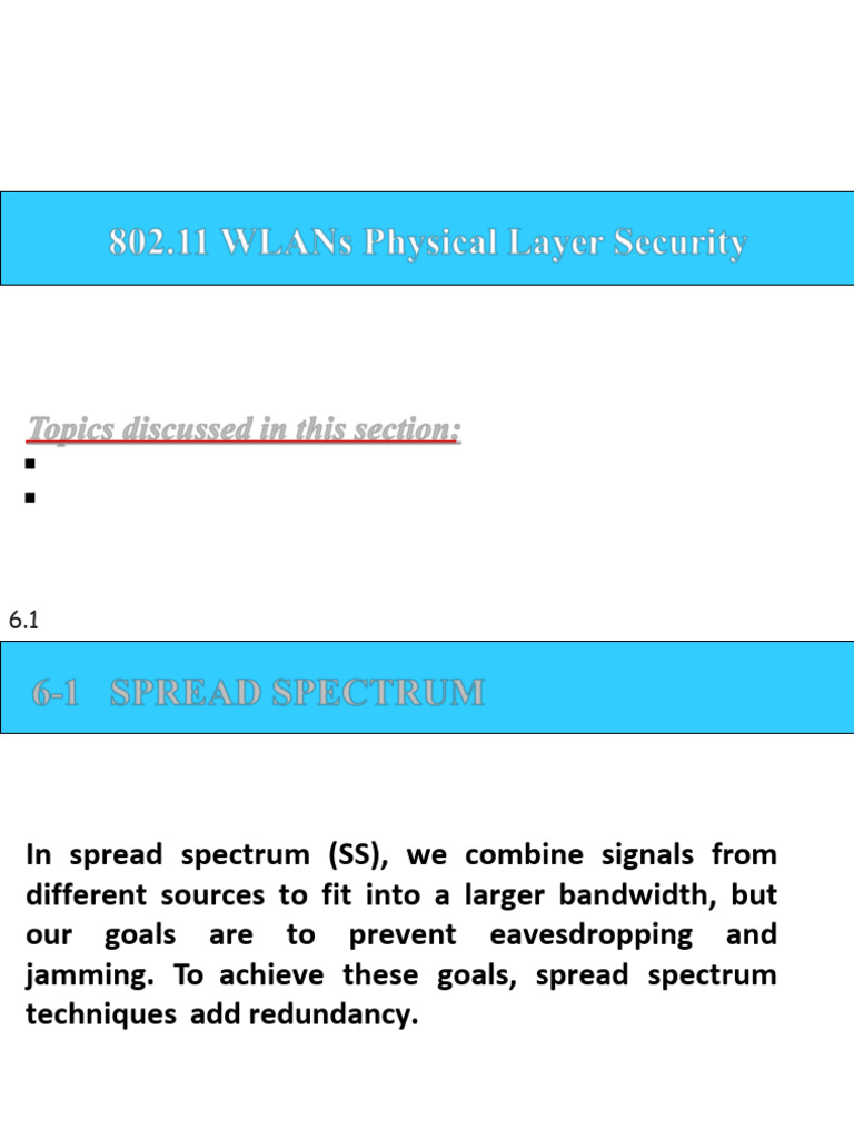 3-1 WLANs Physical Layer Security - Updated | PDF | Modulation ...