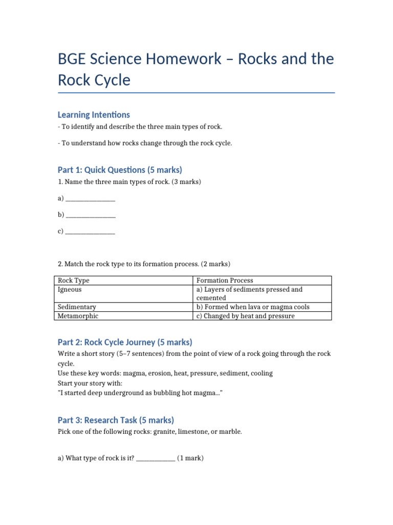 Understanding Rocks and the Rock Cycle | PDF