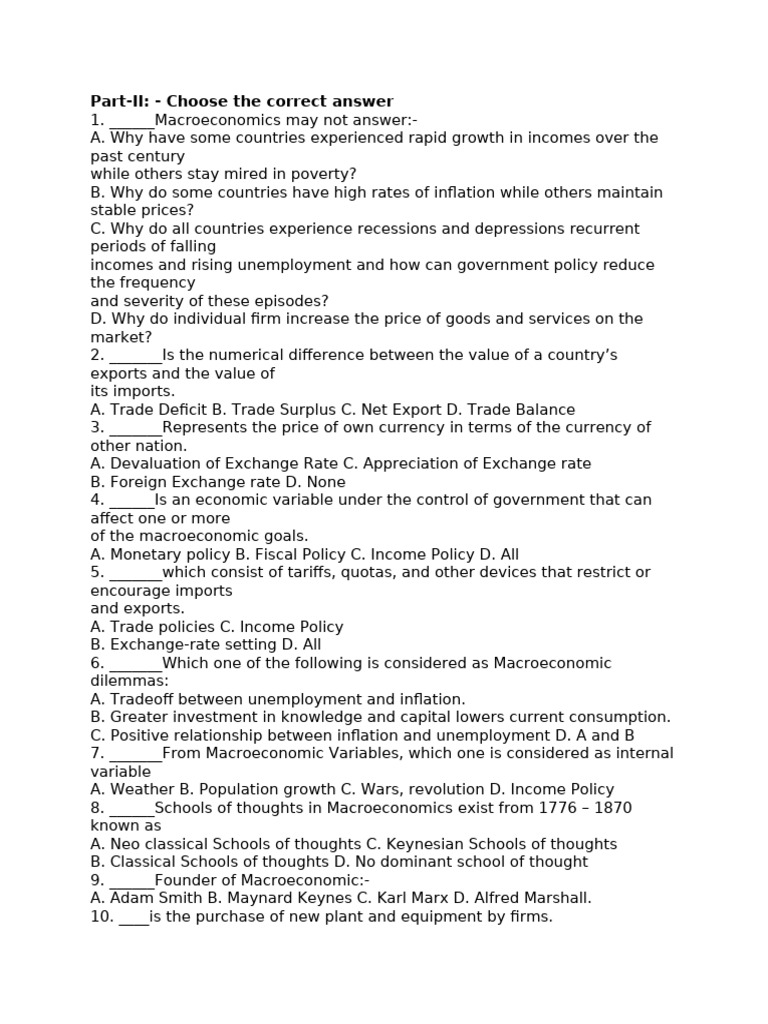 New Microsoft Office Word Document PDF Macroeconomics Balance Of