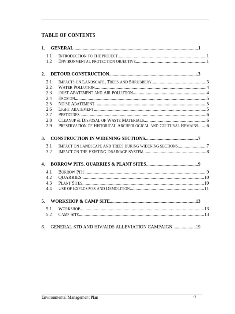 Revised Enviromental Plan | PDF | Sexually Transmitted Infection ...