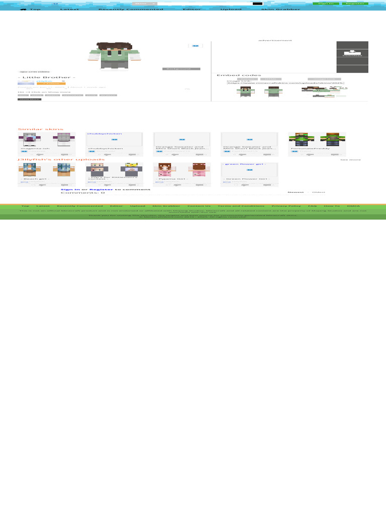Little Brother Minecraft Skin | PDF