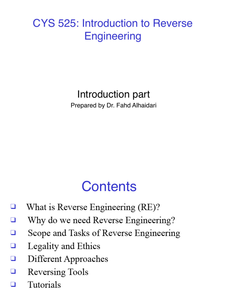 Intro to Reverse Engineering Basics | PDF | Assembly Language | Computing