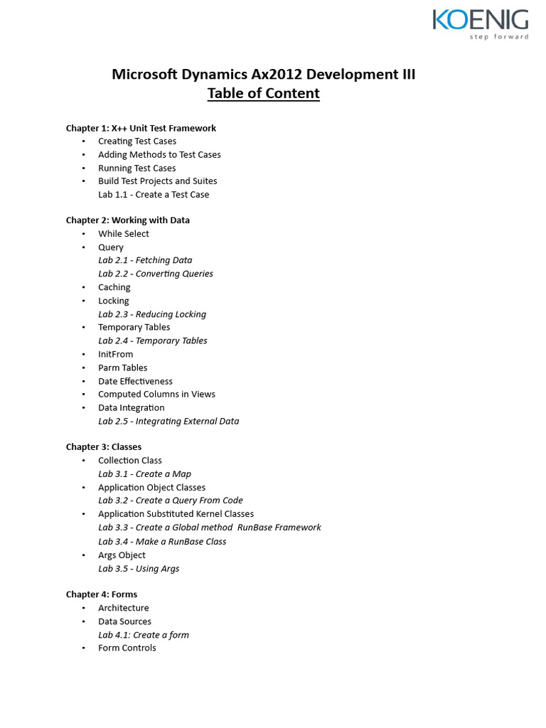 Microsoft Dynamics AX 2012 Development Guide | PDF