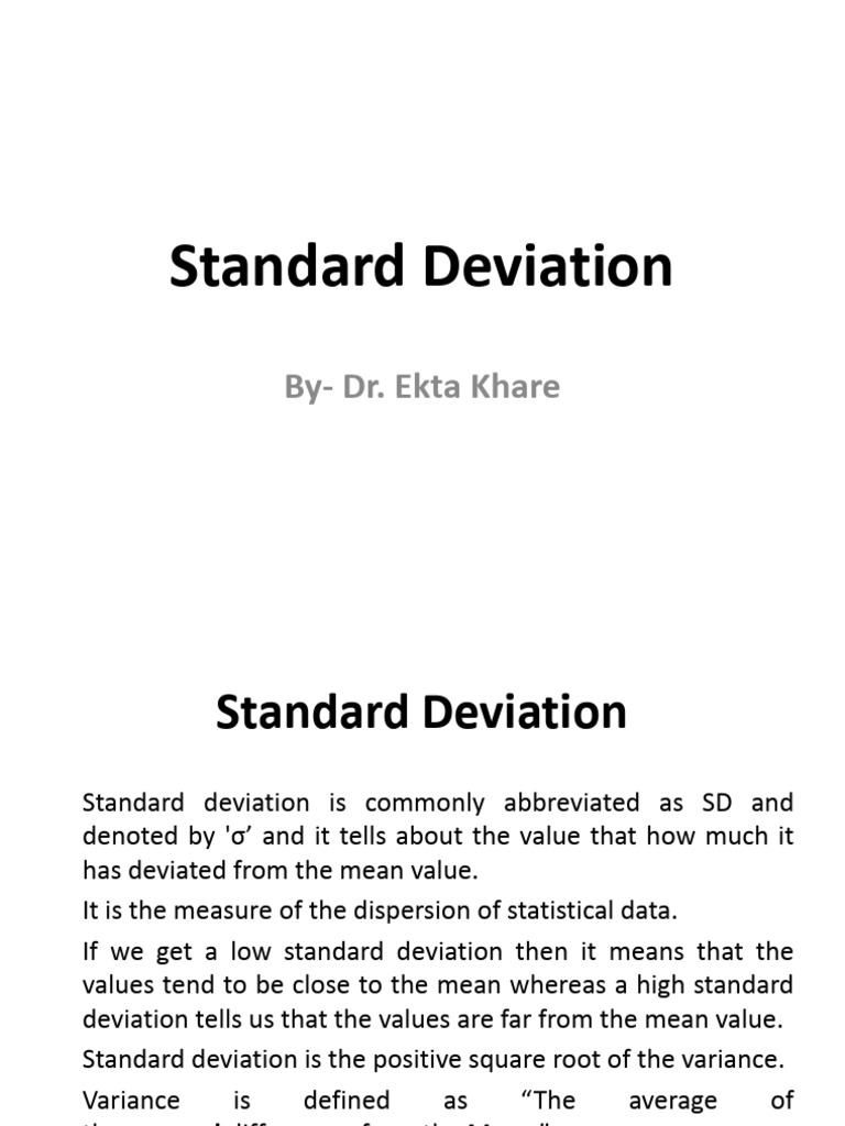 Standard Deviation | PDF