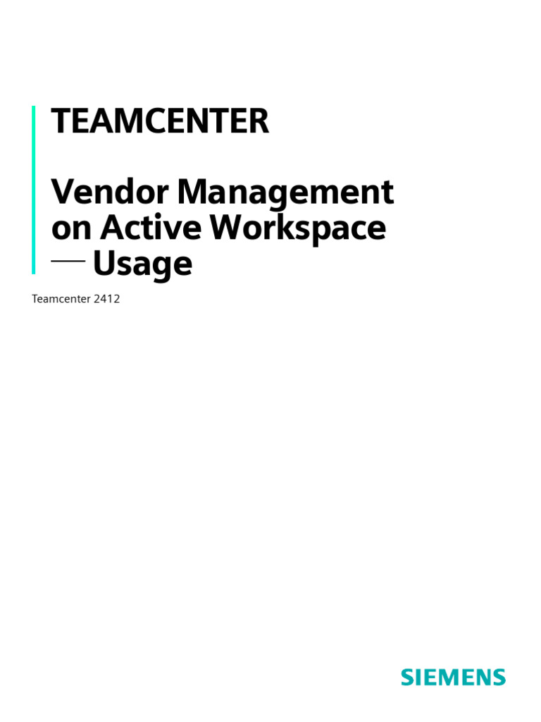 Teamcenter Vendor Management Guide | PDF | License | Computing