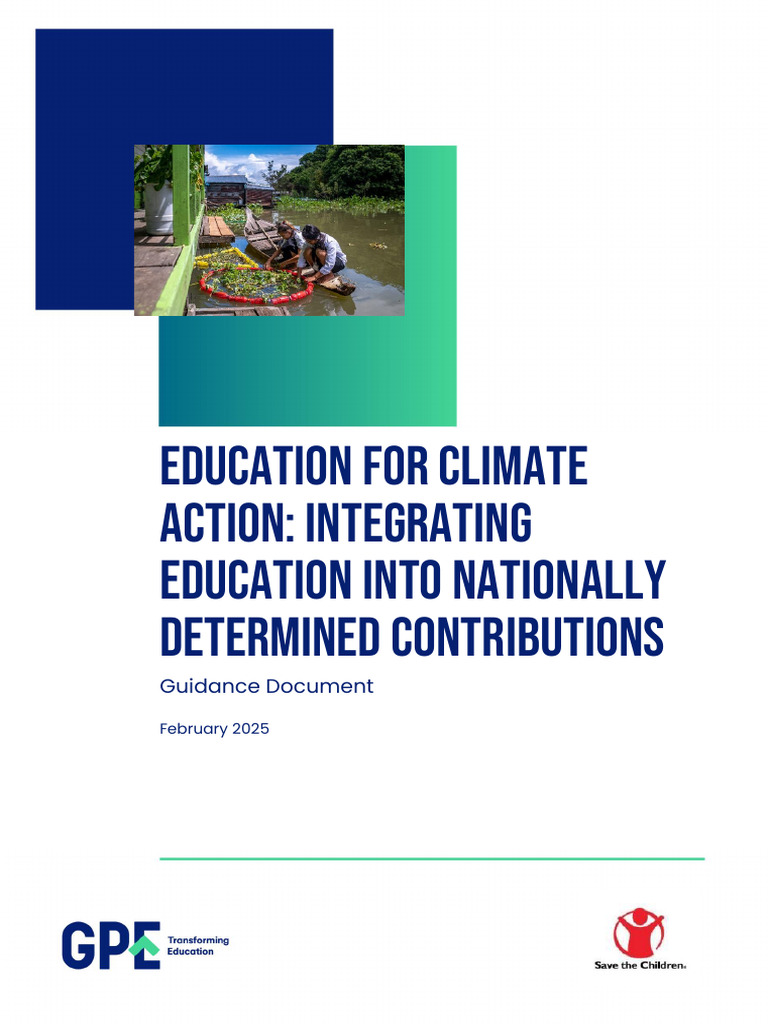 Education For Climate Action - Integrating Education Into Nationally ...