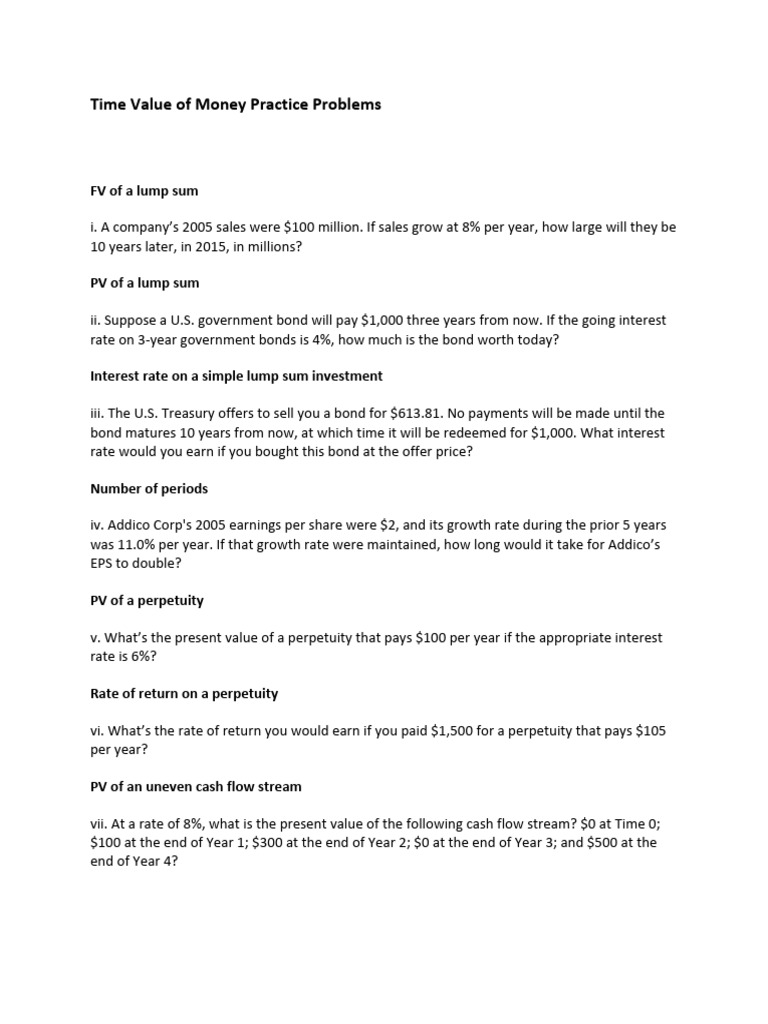Practice Problems | PDF