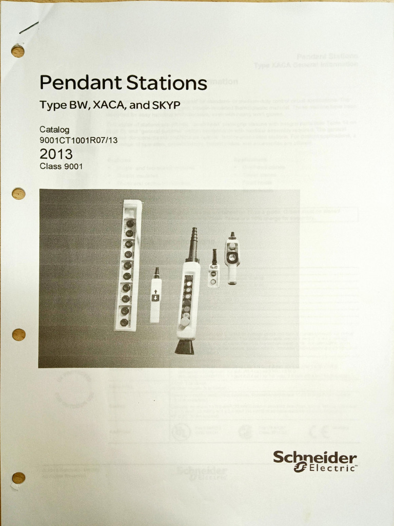 Pendant Station, Type BW, XACA | PDF