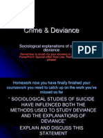 Sociological Explanations of Crime & Deviance