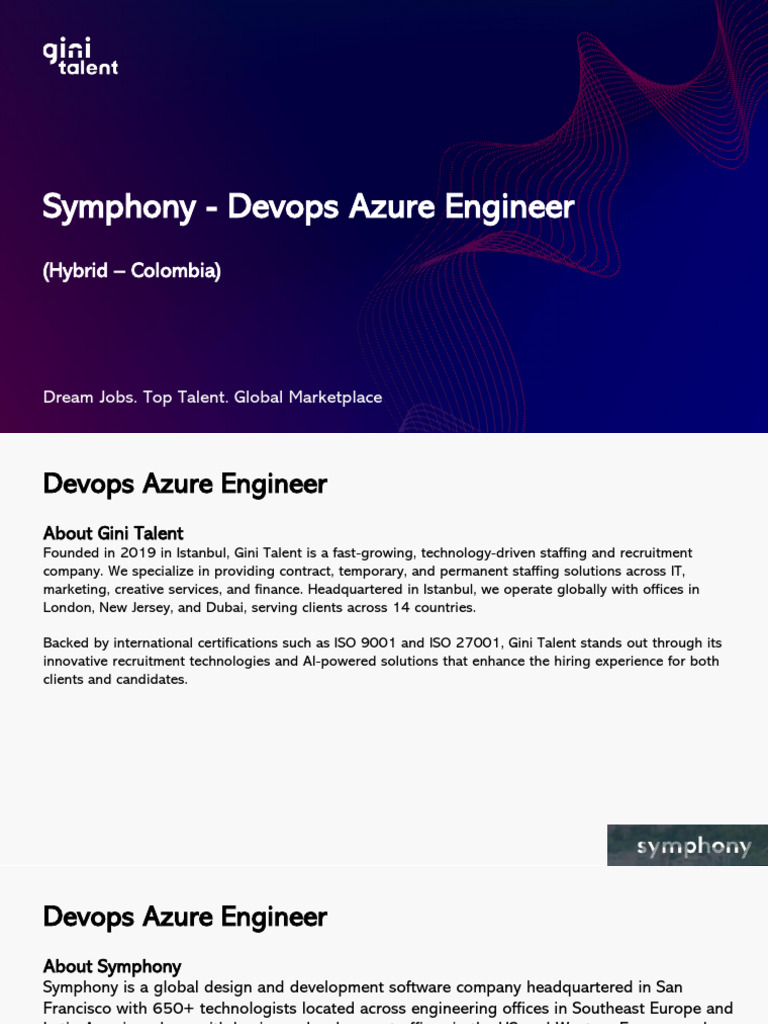 DevOps Azure Engineer Position in Colombia | PDF | Microsoft Azure ...