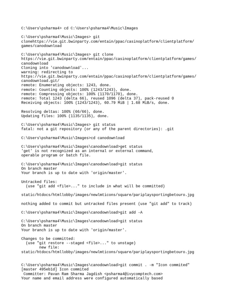 Git Clone and Commit Workflow Guide | PDF | Computer Architecture ...