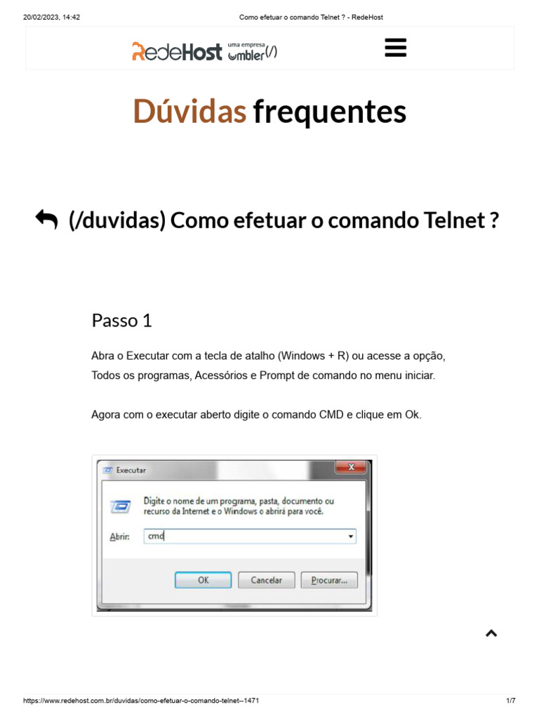Como Efetuar o Comando Telnet | PDF | Computação em nuvem | Programas