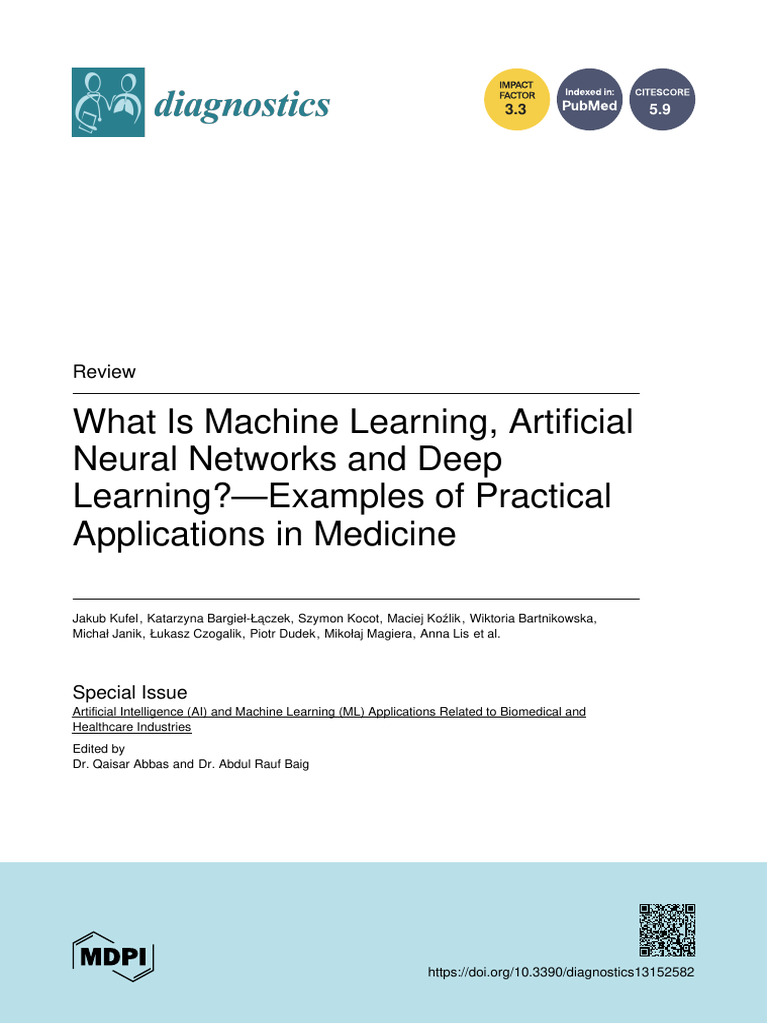 AI in Medicine: ML and DL Overview | PDF | Deep Learning | Machine Learning