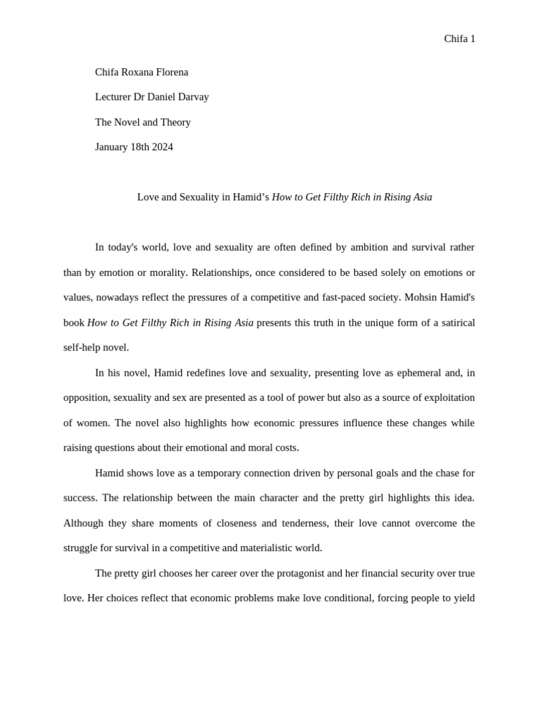 Love and Sexuality in Hamid's Novel | PDF | Love | Human Sexuality