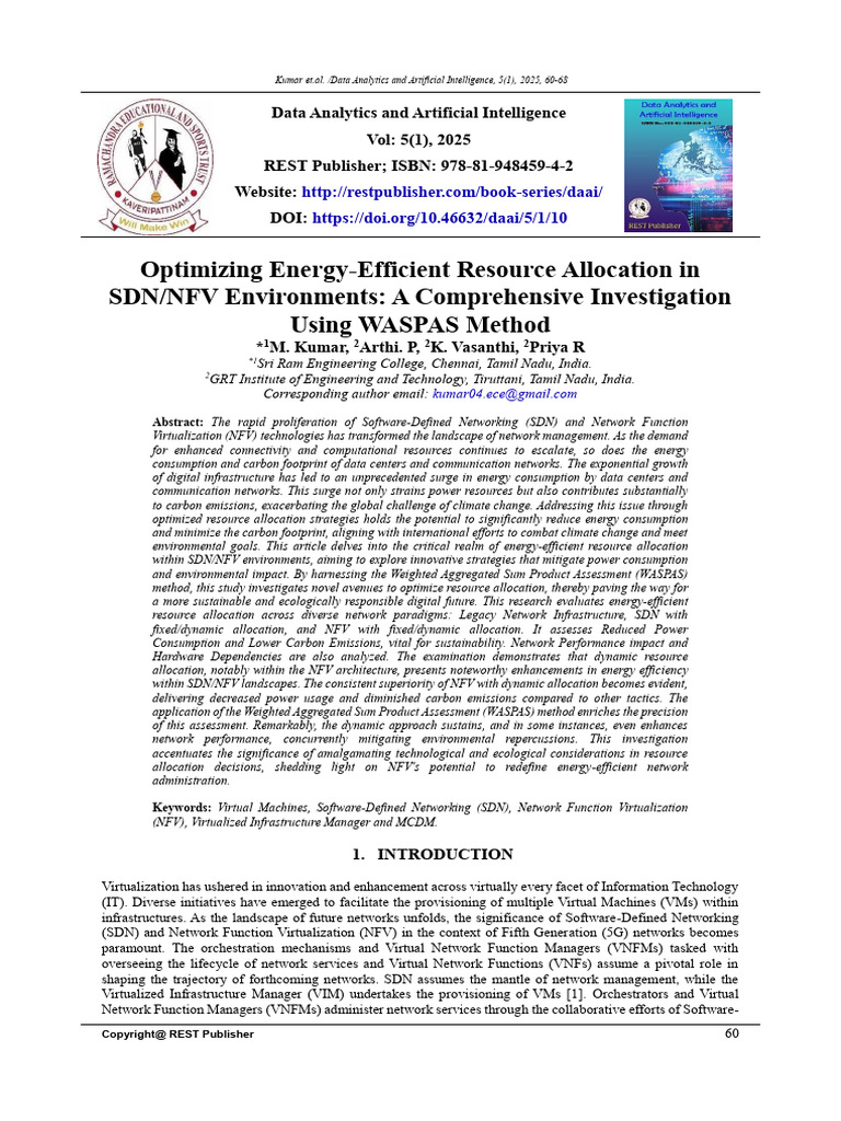 Energy-Efficient Resource Allocation in SDN/NFV | PDF | Efficient ...