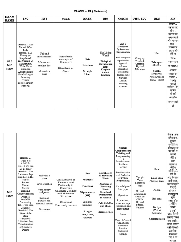 Class XI Science Syllabus 2025-26 | PDF | Physical Sciences | Physics