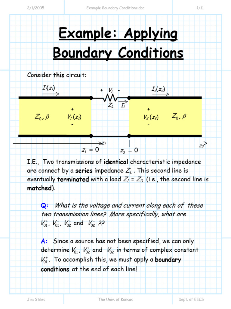 Example Boundary Conditions | PDF | Transmission Line | Electromagnetism