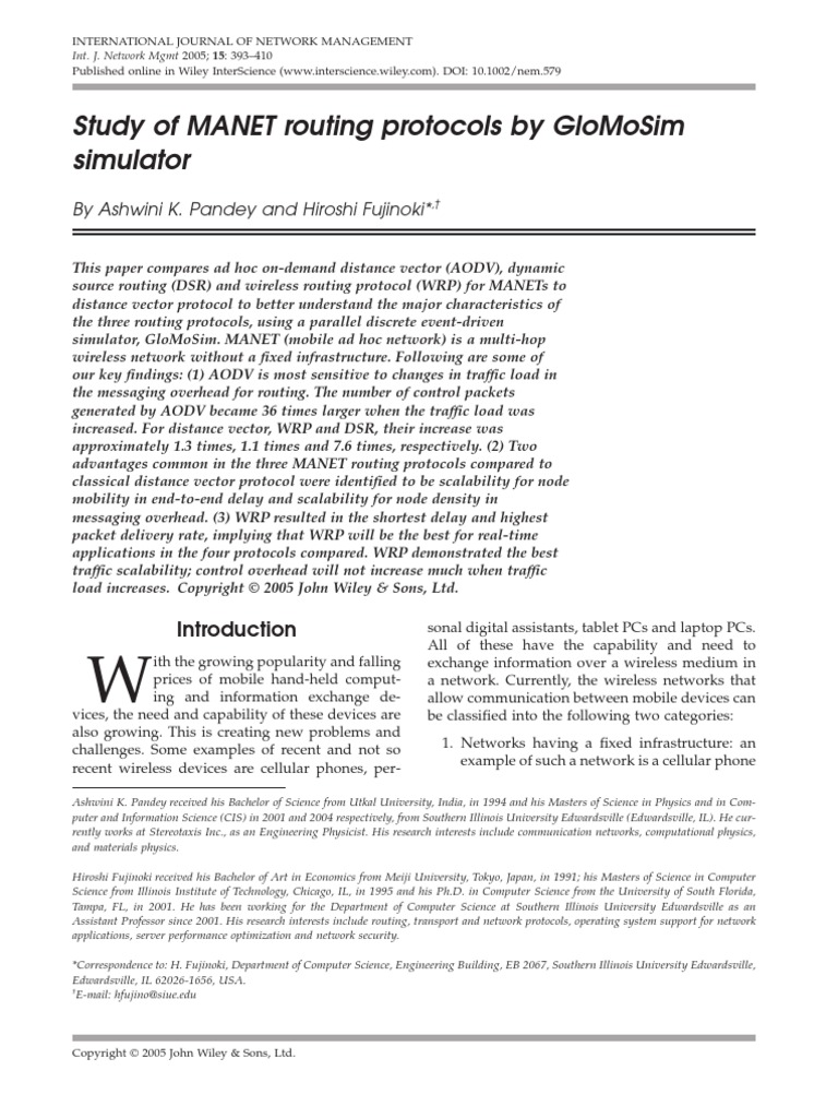 Manet Study | PDF | Routing | Wireless Ad Hoc Network