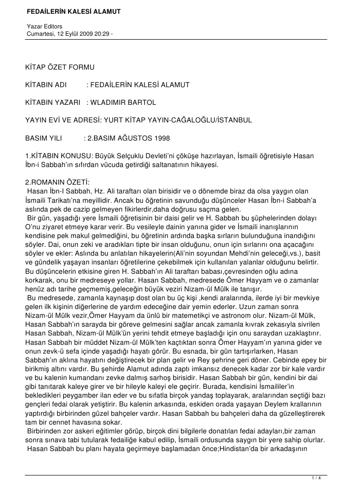 Yazar Editors Cumartesi 12 Eylul 2009 20 29