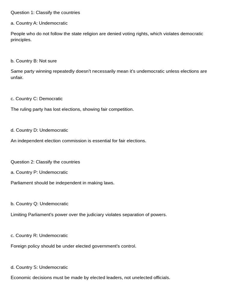 Question 1 Classify The Countries - 20250709 - 210040 - 0000 | PDF ...