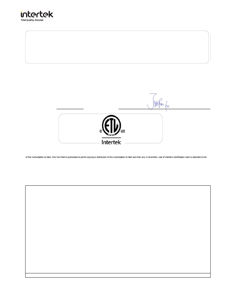 Intertek Authorization to Mark PV Modules | PDF | Photovoltaics ...