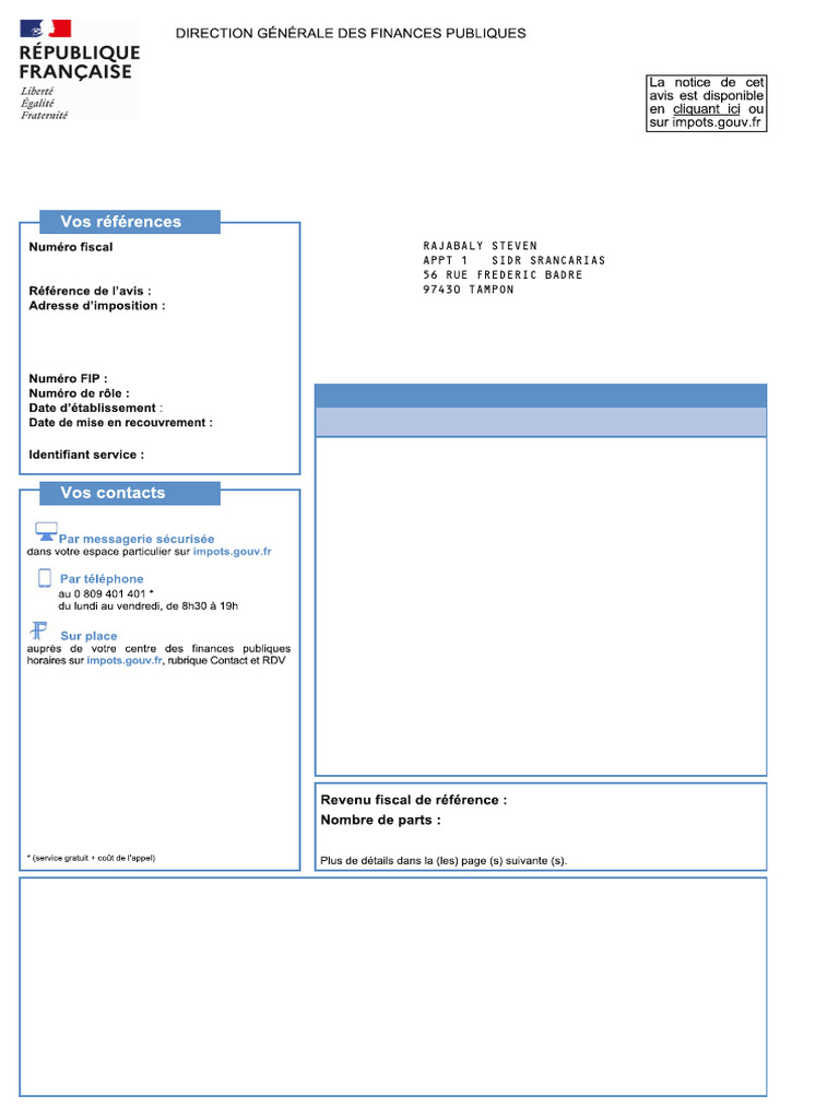 Avis d'impôt 2022 : Non imposable 2024 | PDF | Impôts | Impôt sur le revenu