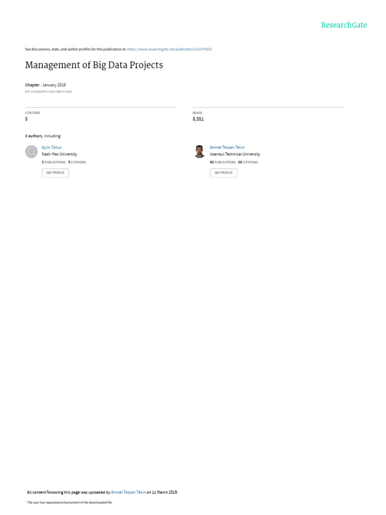 Management of Big Data Projects PMI Approach For Success | PDF ...